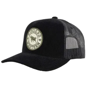 Ringers Western Signature Bull Corduroy Trucker Cap - Black